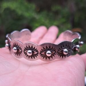 Navajo Julius Gans Southwest Arts and Crafts Cuff Bracelet